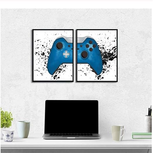 XuFan Gaming Boys Wall Art Canvas Painting Pictures Video Game Geek Art