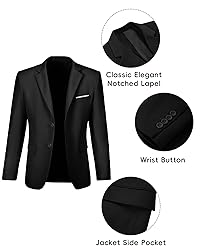 Men Suits Slim Fit 2 Piece Suit for Men,Two Button