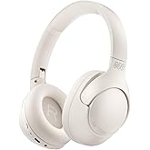 QCY H3 ANC Bluetooth Headphones Over Ear, Active Noise Cancelling Bluetooth 5.4 Headphones with Microphones, Hi-Res Audio Sound, Multipoint Connection, 60H Playback, Custom EQ via App(White)