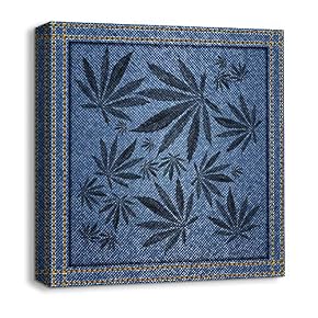 Canvas Wall Art Beautiful Jeans Fabric...