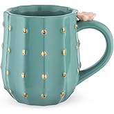 Pinky Up Cactus Ceramic Coffee Mugs, Tea Cups, Travel Mug, Latte Cup, Drinking Glasses for Chocolate, Milk, Cocktails, Mocktails, 12 oz, Set of 1