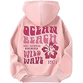 Verdusa Girl's Floral Letter Graphic Hoodie Sweatshirt Cute Pullover Tops with Pockets
