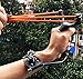Professional Slingshot Hunting Kit for Adult,50 Qty Steel Slingshot Ammo Balls Quality Outdoor Slingshots Rubber Bands -Replacement Bands and Flashlight Shelf by Everydlife (Black)