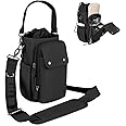Rocason Water Bottle Holder with Strap 24 32 40oz Crossbody Insulated Water Bottle Carrier Sling Bag with Adjustable Wide Strap and Phone Purse 5 Pockets for Walking Hiking Gym Travel