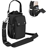 Rocason Water Bottle Holder with Strap 32 40oz Crossbody Insulated Water Bottle Carrier Sling Bag with Adjustable Wide Strap and Phone Purse 5 Pockets for Walking Hiking Gym Travel