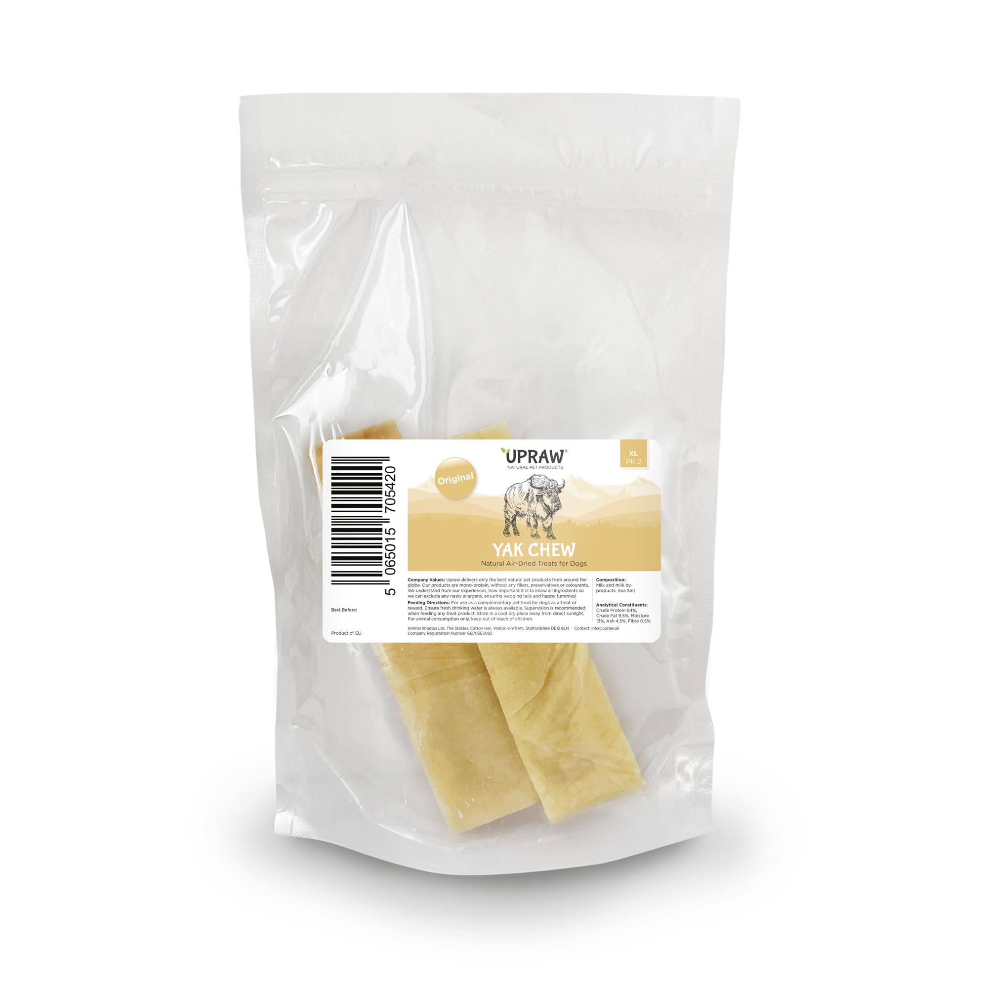 Himalayan Yak Chews for Dogs - (2 Pack) 100% Natural Hard Cheese Dog Chews - Dog Dental Chews - Natural Dog Treats for Teeth & Bones - Protein Rich Cheese Bone - Size: Extra Large