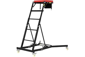 Adjustable Automotive Creeper - Heavy Duty 400LB Capacity Mechanic's Creeper with Locking Wheels & Tool Pouch (49"-69" Length