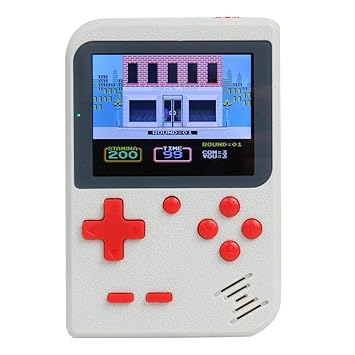 Everpert The Diwali Game Card Accessories Video Game Console Retro Handheld Game Player Built-in 500 Games (White)