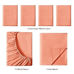 BYSURE 6 Pieces Bed Sheets