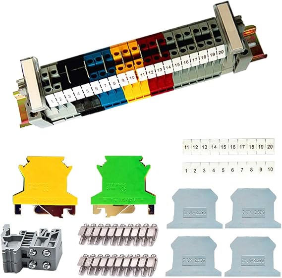 Her Kindness DIN Rail Terminal Blocks Kit, UK2.5B 12 AWG Terminal