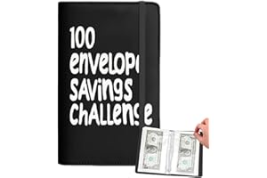 100 Days Money Saving Envelope Budgetstorage Book, 100 Envelopes Money Saving Challenge Binder,Budget Plann Wallet Budget for