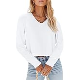 Tankaneo Womens V Neck Cropped T Shirts Casual Summer Crop Tops Half Sleeve Solid Color Crop Baisc Tees
