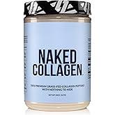 NAKED Collagen Peptides Protein Powder, 60 Servings, Pasture-Raised, Unflavored Grass-Fed Hydrolyzed Collagen Supplement, Paleo Friendly, Non-GMO, Keto, Gluten Free, 20oz