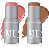 KIMUSE Cream Contour Stick Duo, Cream Blush & Bronzer Shaping Stick, Creamy & Highly Pigmented, Long Lasting Vegan Face Make 