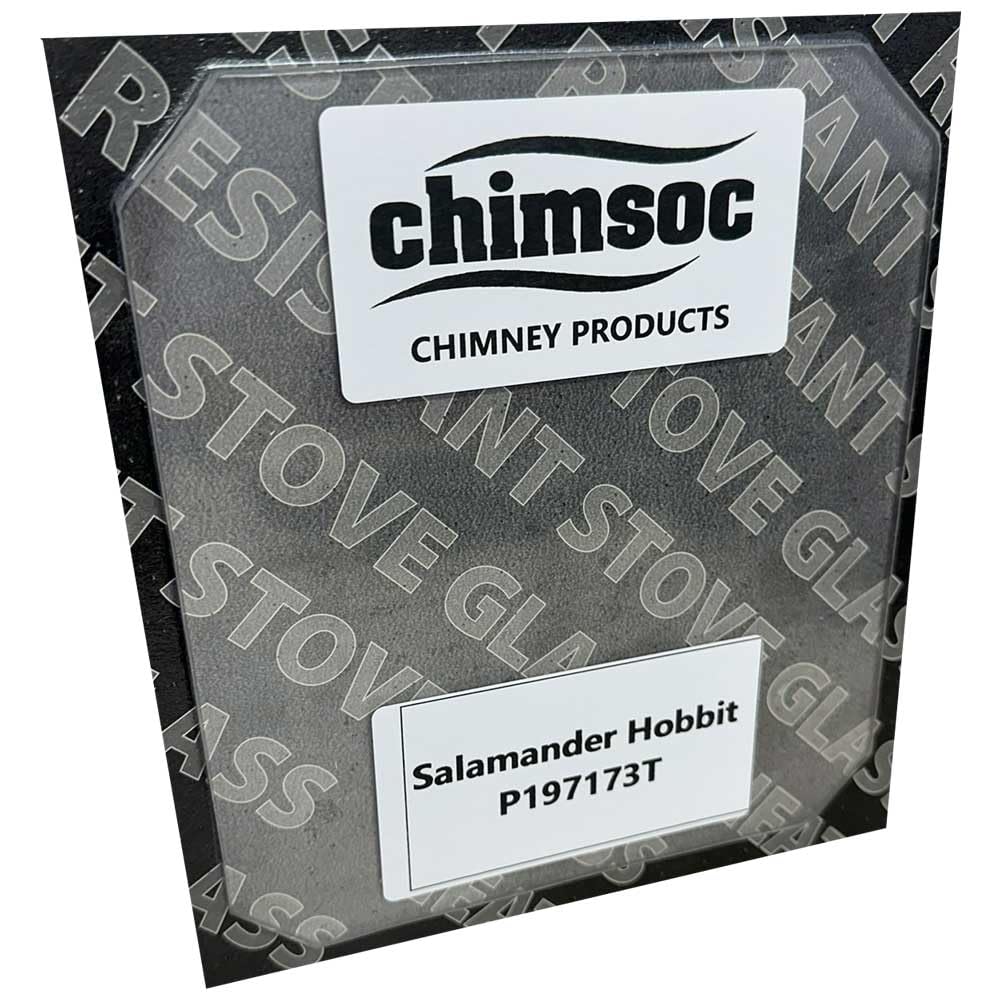 Chimsoc Replacement Stove Glass - Salamander Hobbit (197mm x 173mm Cut Corners)