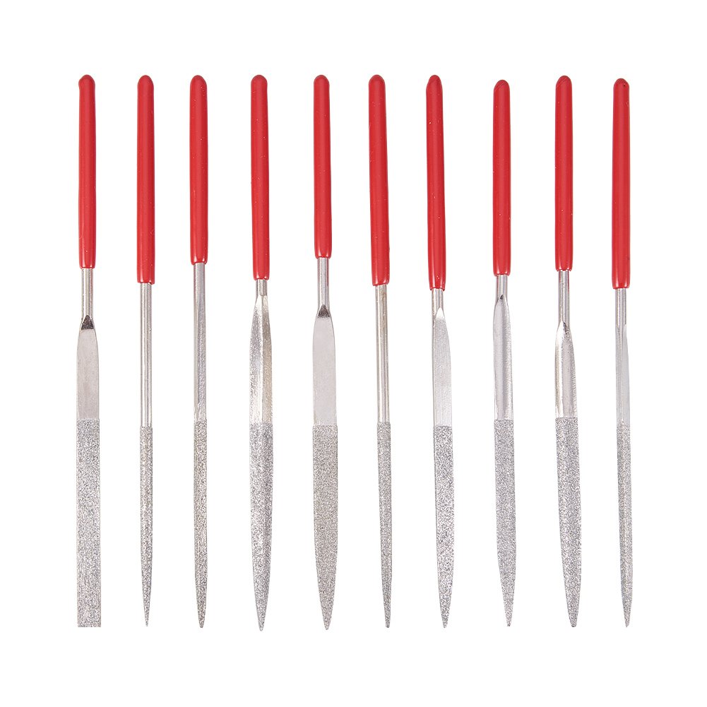 WANDIC Flat Diamond Grit File Set Frets Nut File Tool Luthier Repair Maintenance Tools 10pcs in 1 Set