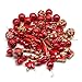 Woowell Shatterproof Ornaments Christmas Tree Decoration, 54 Set Luxury Collection Red Assorted Xmas Balls, Reusable Hand-held Gift Box (red)