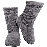 FRALOSHA Women's Slipper Sock Coral Velvet Indoor Spring-Autumn Super Soft Warm Cozy Fuzzy Lined Booties Slippers