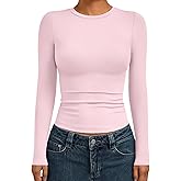 AUTOMET Womens Long Sleeve Shirts Basic Compression Going Out Crop Tops Fall Fashion Y2K Clothes 2025