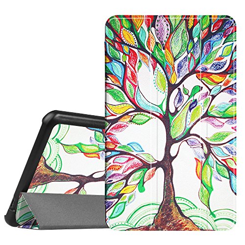 Fintie AT&T Trek 2 HD Case - Ultra Slim Lightweight SmartShell Cover with Auto Wake / Sleep Feature for AT&T Trek 2 HD 6461A / ZTE Trek 2 HD K88 8-inch 4G LTE Android Tablet, Love Tree