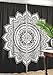 Labhanshi Black White Ombre Mandala Window Door Cover Curtain Hanging Drape Portiere