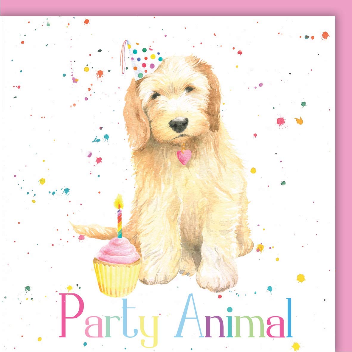 Cockapoo Party Animal Quality Blank Birthday card