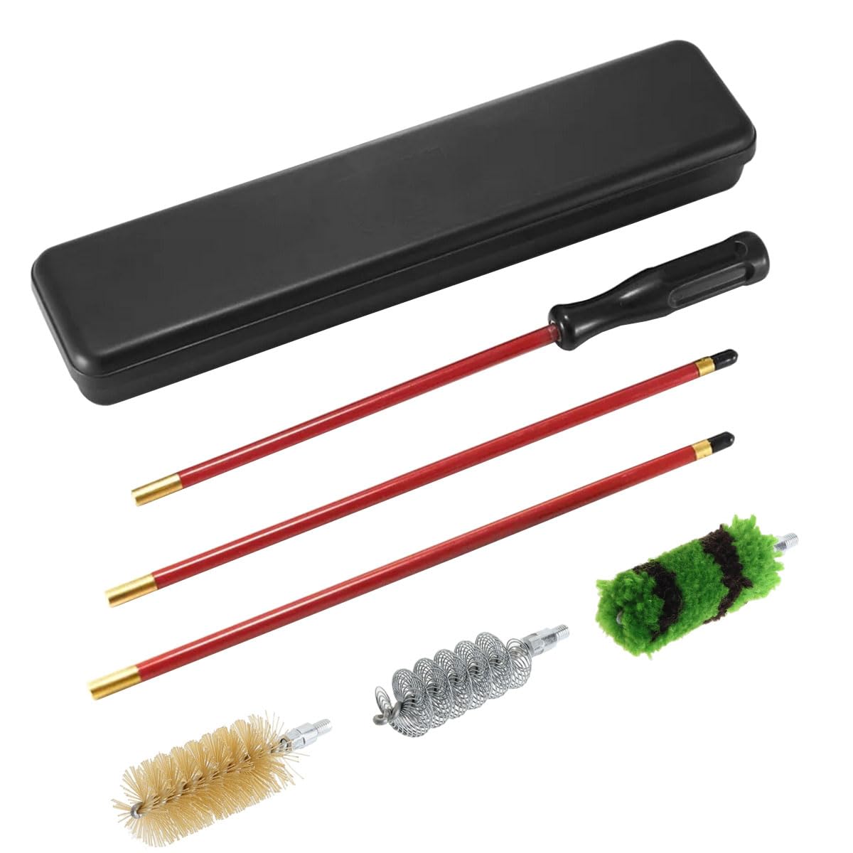 MOCNT Gun Cleaning Kit Clean Mops Brushes Gun Barrel Brush Tool Brass Tip Adapter Rods for Shotgun Cleaning 10 Gauge / 12 Gauge Shotgun Maintenance Set