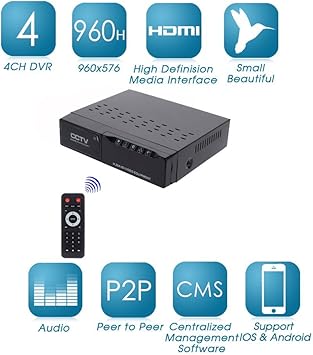 Economical Type Cctv 4ch 960h Mini Dvr With P2p App Digital Video Recorder Black Shell Au Plug Amazon Co Uk Diy Tools
