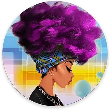 Amazon Com Ssoiu African Women With Purple Hair Fashion