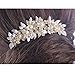 KimmyKu Wedding Hair AccessoriesVintage Gold Crystal Pearl Side Bridal Hair Combs Clips Headpiece