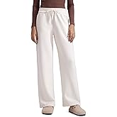 CRZ YOGA Cotton Fleece Lined Sweatpants Women 28"/30"/32" - Straight Leg Casual Lounge Pants with Pockets Winter Warm