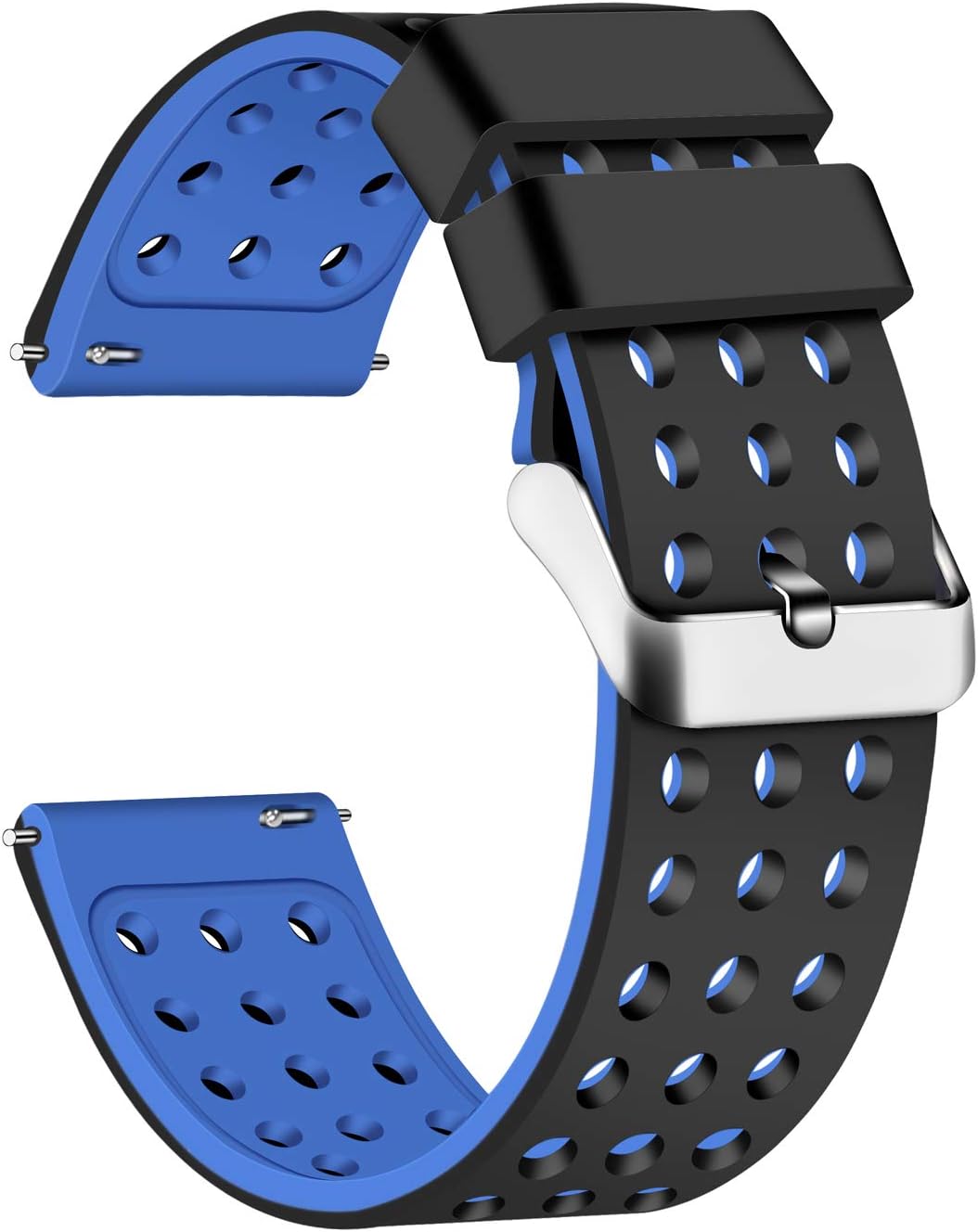 Lwsengme Silicone Quick Release - Choose Color & Width (18mm, 20mm,22mm) - Soft Rubber Watch Bands