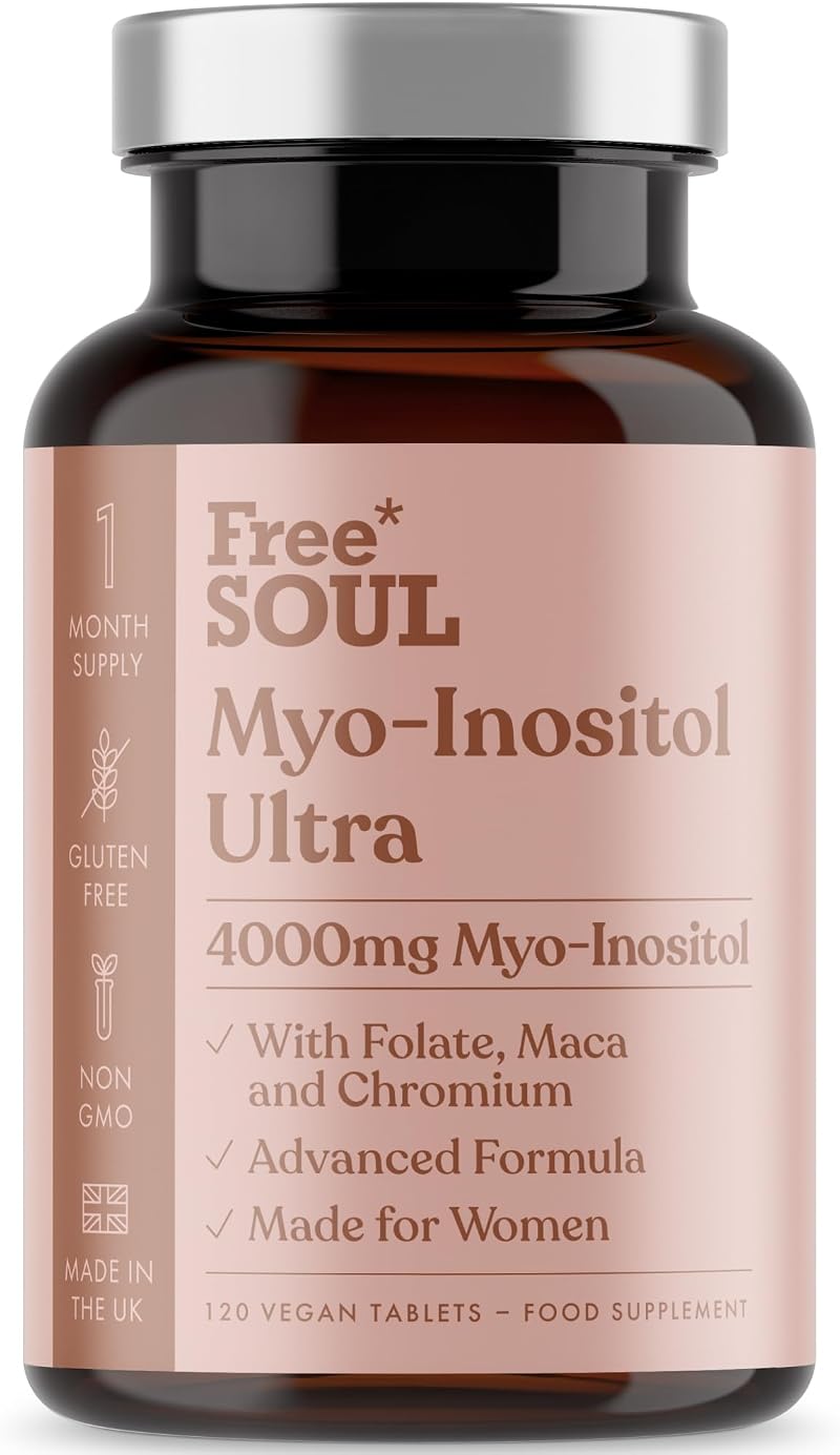 Free Soul Myo-Inositol Ultra Supplement 4000mg 360 tabs Vegan Gluten Free