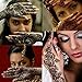 Henna Tattoo-Henna Tattoos Kits-9 Color Temporary Henna Tattoos Paste Cone with 107 Pcs Henna Template Set,1 x Applicator Bottle and 5 x Plastic Nozzle