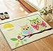Miracle Life Branches Cute Owl Beautiful Flowers Owl Rug