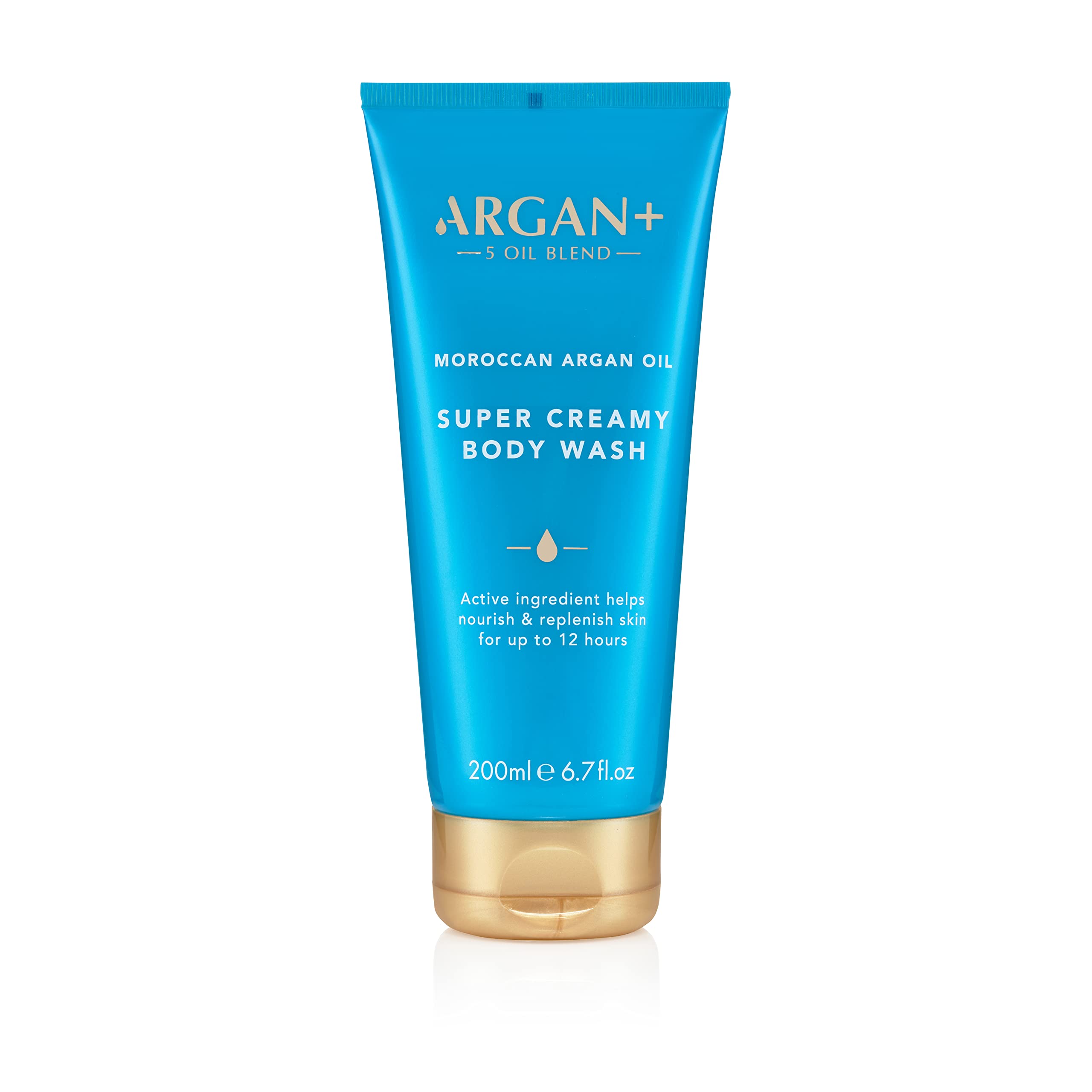 Argan+ Super Creamy Body Wash, Moroccan Argan Oil Vegan Shower Gel, 200ml
