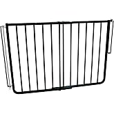Cardinal Gates SS30 Stairway Special Baby and Pet Gate, 27-42.5 in, Black | One-hand latch, two-way swing and angle-mount hardware for babies and pets