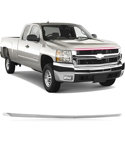 thumbnail image 2 of Chrome Hood Molding Trim For 2011-2014 Chevy Silverado 2500 3500 HD – Direct Fit 2 of 3