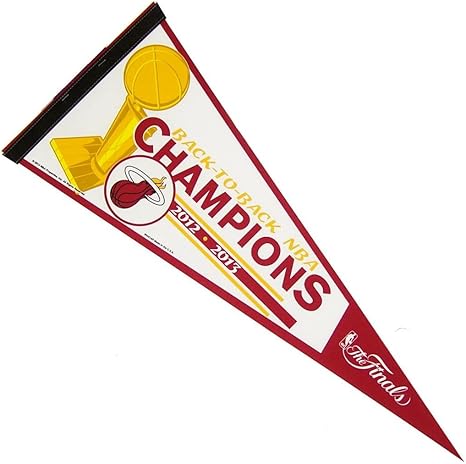 Amazon Com Miami Heat Official Nba 29 Inch Pennant By Wincraft