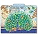 Punch Studio Decorative Royal Peacock Letter Size File Folders, Blue/Multicolor, 10 Count, 9.5