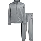 Reebok Boys Tracksuit Set - 2 Piece Athletic Tricot Joggers Set with Fleece Lined Zip Up Jacket and Active Boys Sweatpants