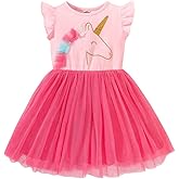 LitBud Tulle Dress for Girls Birthday Outfit Party Dresses Toddler Short Sleeve Causal Summer Tutu Skirts for 1-8 Years