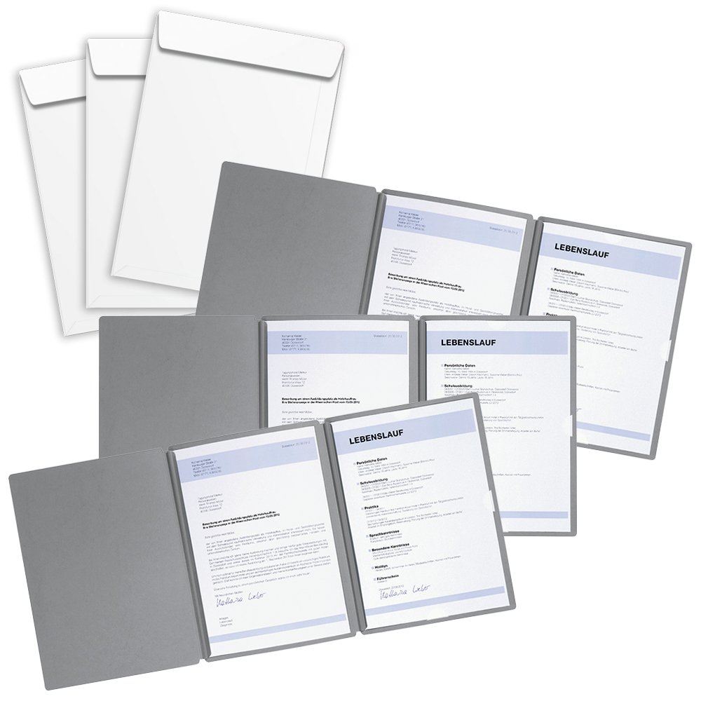 Pagna Set of 3 Job Application Files Special Grey