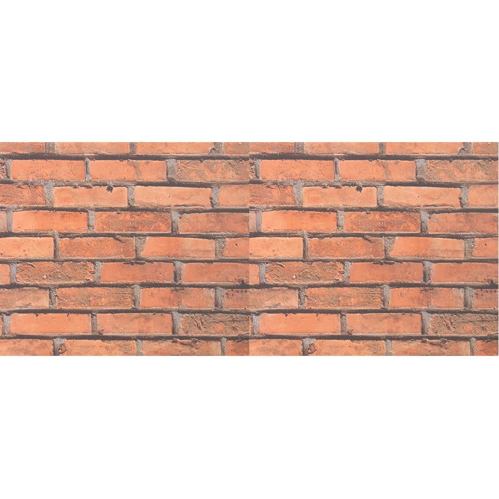 Fablon FAB1022245 cm x 2 m Brick Wall Roll, Red (Pack of 2)