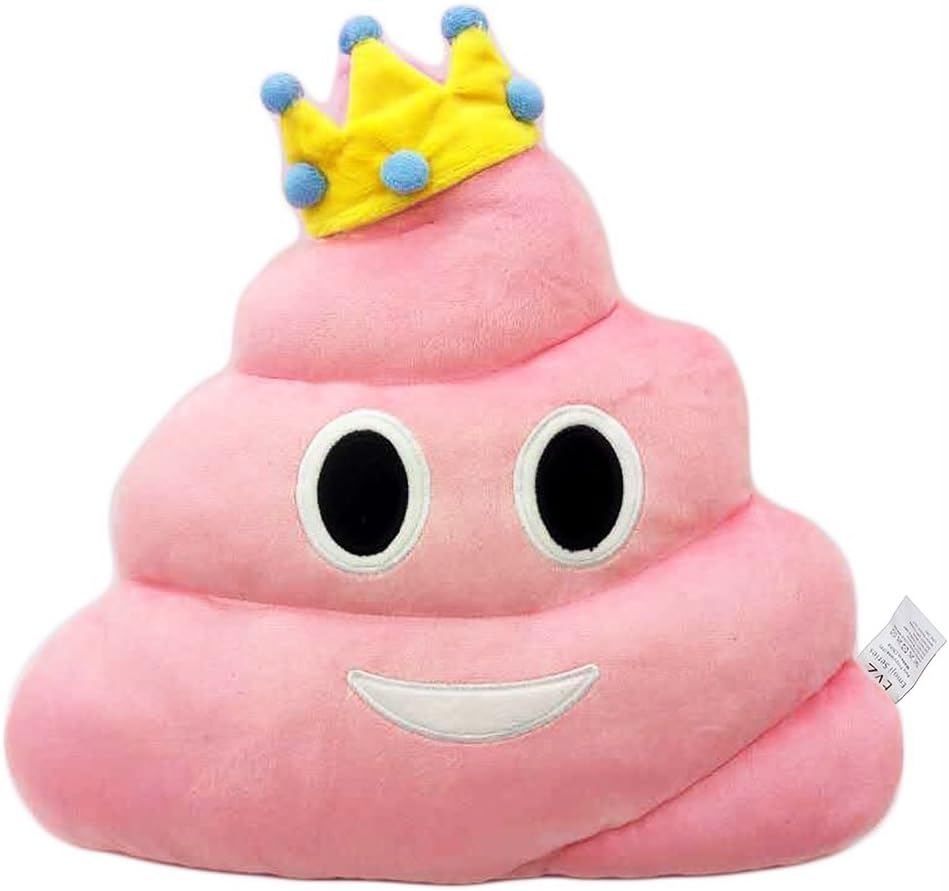 Poop 35cm Emoji Poo Emoticon Pink Triangle Cushion Stuffed