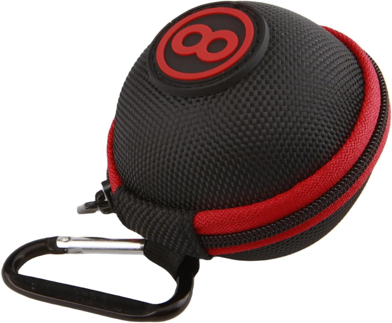 Sinsilvie Clip-on Billiard Cue Ball Case.Red Cue Ball Bag for Snooker Balls, Training Balls and Pool Balls.2.24in or less Billiard Ball Carrying Case