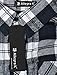 Allegra K Men Plaids Flannel Shirt w Flap Pockets Blue M