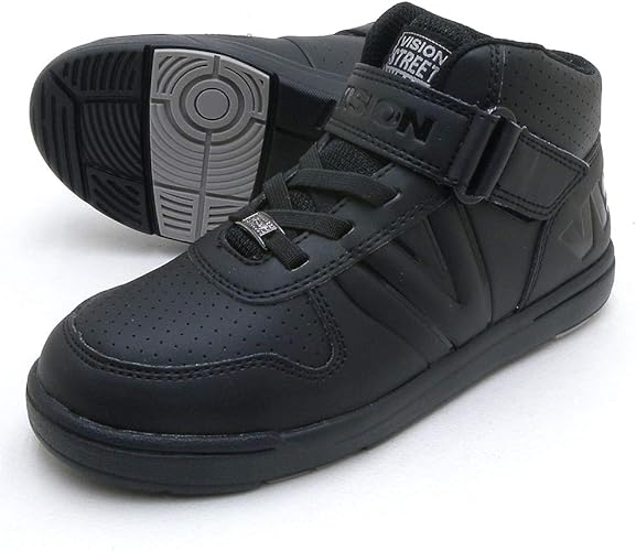 Amazon Vision 22 0cm 屋内用 キッズ 用 ダンス スニーカー ヒップホップ 衣装 ビジョン ハイカット ベンチュラ ジュニア オールブラック ベロのロゴがモノトーン Vks9113og Vks 9113og Ventura Jr 運動靴 スニーカー