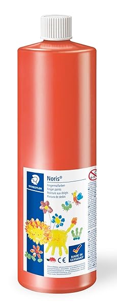 Staedtler 8811-2 - Noris Club Fingermalfarbe Mali, Wasserbasis, 750 ml, rot