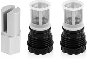 PEUTIER 2pcs H98-510-s Tankless Water Filter Parts & 1 Inlet Filter Removal Tool for Rinnai & Continuum Tankless Water Heater